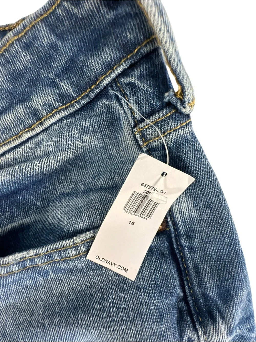 Old Navy OG Loose Jorts Womens 16 High Rise Long Denim Bermuda Shorts NWT